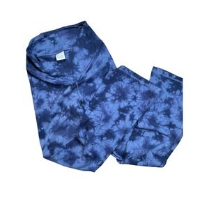 Vintage PINK Victoria Sercret Blue Tie Dye High Waisted Leggings Athletic Yoga